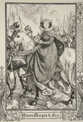 Königin Morgan le Fay, Illustration aus 